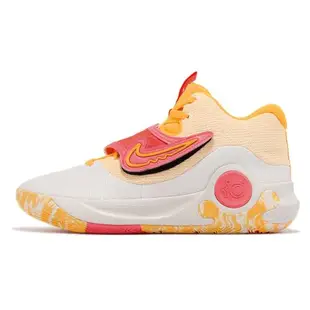 Nike 籃球鞋 KD Trey 5 X EP 白 橘 魔鬼氈 Durant 杜蘭特 氣墊 平民版 DJ7554-100