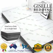 Giselle Bedding Folding Foam Portable Mattress Bamboo Fabric Camp Sofa Bed Chair