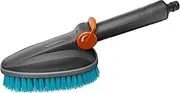 Gardena Cleansystem Hand Brush M Hard: Cleaning Brush with Hose Connection, for Smaller and Insensitive Surfaces, Practical 1-Hand Operation, with Flow Control (18846-20)