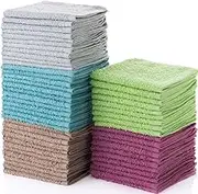 Simpli-Magic 79148 Cotton Washcloths, 50 Pack, Multi Color Towel Set