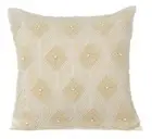 Pillow Case Ivory 16"x16", Sofa Decor Cotton Abstract - Victoria Pearls