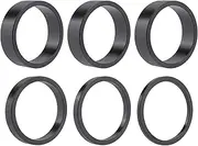 Desenda 6 PCS Headset Spacers 1 1/8" Aluminum Alloy Bike Headset Spacers for MTB BMX Road Bikes 2mm 3mm 5mm 10mm (Black)