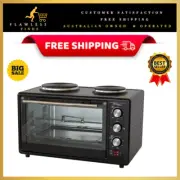 Portable Electric Oven with Hot Plates Kitchen Benchtop Grill Rotisserie 34L AU