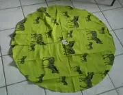 Lime Green w Black Zebras Christmas Tree Skirt Handmade 42.5" Little Tribe 2fysh