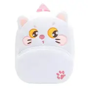 ANYKIDZ 3D White Cat Kids School Backpack Cute Cartoon Animal Style Children Toddler Plush Bag Perfect Accessories For Baby Girls and Boys