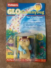 ULTRA RARE NEW 1980's Glow Worm Glo Friends Grannybug Playskool w/ Bag & Card