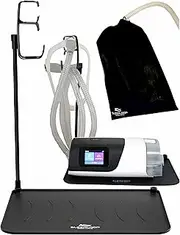 Mask and Tube Hanger Mat for CPAP - Supplies for CPAP for Bedside Organization with Clean Mask Dust Cover - CPAP Hose Holder for Nightstand