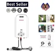 1.58 GPM Outdoor Tankless Gas Water Heater - Safe & Easy to Install for RVs