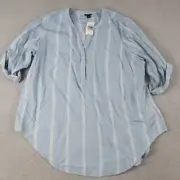 Torrid Shirt Top Womens 3 Modal Pullover Tunic Casual Striped 3/4 Sleeve NWT