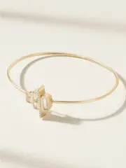 [Melissa Joy Manning] Melissa Joy Manning - Cityscape 14 Karat Recycled Gold, Aquamarine And Diamond Cuff - One size One size Gold