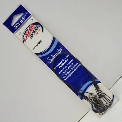 Eagle Claw Nylawire Snells Snelled Saltwater Fishing Hooks 9135 Size 4