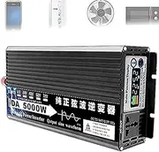 Power Inverter, Car Inverter, 3000W 4000W 5000W Pure Sine Wave Inverter 12V 24V 48V 60V to 220V 230V 240V AC Transformer Voltage Power Converter for Car RV Truck Emergency /4261