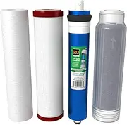Aquatic Life Reverse Osmosis 10” Replacement Filter Cartridges Kit (Carbon Plus Chloramine)