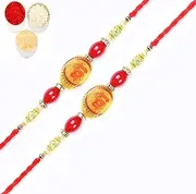 Ghasitaram Gifts Rakhi for Brother Rakhis Online - Set of 2-2K-255 Shree Rakhis