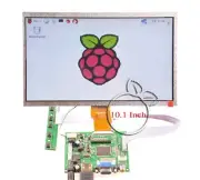 10.1 Inch 1024*600 LCD Display HDM+VGA+2AV for Raspberry Pi 3 / Pi 2 / B+ / A+