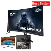 Ultra-Smooth 27" Curved Gaming Monitor with 180Hz Refresh Rate & Wall Mount