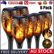 6PCS Flame Solar Torch Lights Waterproof Garden Lantern Lamp Flickering Dancing