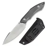 Kansept Luccio Fixed Blade Knife Grey Titanium Handle S35VN Plain Edge G007A7