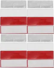 Generic 16pcs High Visibility Reflective Stickers Self Adhesive Mailbox Reflectors for Trucks Cars Trailers and Bikes Enhanced Night Safety Warning Reflectors