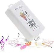 ALITOVE WS2812B WS2811 WS2815 LED Controller Music Sync Bluetooth App Control by iOS Android for WS2812 WS2813 SK6812 WS2801 Dream Color Addressable LED Strip Matrix Panel Pixel Light, Mic/AUX Input