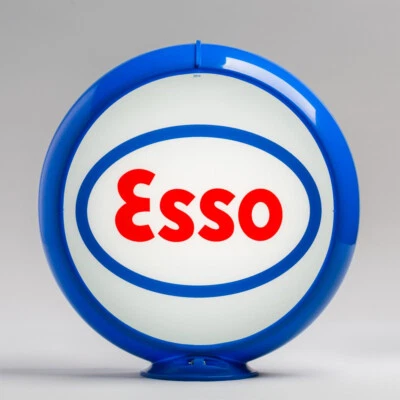 Esso 13.5" Gas Pump Globe w/ Light Blue Plastic Body (G503)