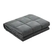 Weighted Blanket Kids 2.3KG Heavy Gravity Blankets Microfibre Cover Comfort Calming Deep Relax Better Sleep Grey