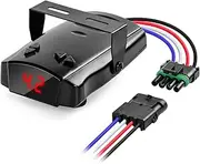 briidea Proportional Trailer Brake Controller, Digital Electric Brake Control for 1-4 Axle Trailers, Smooth Stop Technology with Boost Mode, Compatible with Ford/GM/Chevy/Dodge/RAM/Toyota
