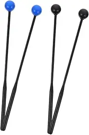 TOPPERFUN Lightweight Percussion Mallets 2 Pairs Rubber Drumsticks Xylophone Sticks for Instruments