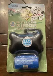 Bags on Board Bone Waste Pick-up Bag Dispenser with Dookie Dock Black NEW