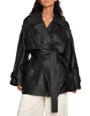 [Belle & Bloom] Forevermore Leather Jacket in Black