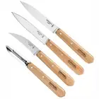 OPINEL Essentials 4 piece Kitchen / Knife Set - Beechwood (Natural)