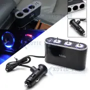 12V Multiple USB Charger Cigarette Lighter Socket Splitter For Audi A4 2000-2021 (for: Audi)