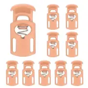 10pcs Spring Cord Locks Plastic Toggle Stopper Cord Stops Fastener Natural Color