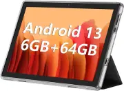 Android Tablet, 10.1 Inch Android 13 Tablets 6GB RAM 64GB ROM 1TB Expand, 1280X8