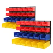 Wall Mounted Rack Tools Steel Garage Board - 48 Storage Bins
