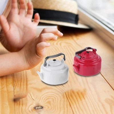 1:12 Dollhouse Water Kettle Mini Tea Pot Model Mini Water Boiler for