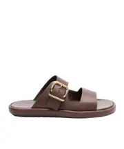 Tod's Double-Strap Slides 37.5,36,37,38.5,38,39.5,39,40.5,40,36.5,41 Brown