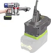 Adapter for Ryobi for Dyson V7 V8 Battery,for Dyson V7 V8 Absolute/Animal/Fluffy/Motorhead Cordless Vacuum Handheld Vacuum Cleaner(only Adapter)