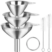 Kitchen Funnels for Filling Bottles, 3Pcs Small/Medium/Large Food Grade Stainle