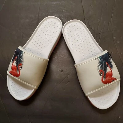 Ted Baker Men's Sauldi Flamingo Slides White/ Red Sandals Sz UK 6 EU 40 US 7