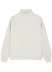Varley Hawley Half-zip Stretch-jersey Sweatshirt - Ivory - M M