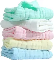 MOTHNUR 5pcs Drool Bib Bath Wipes Cloth Hand Towel Reusable Wipes Washcloths Hand Washcloth Face Towels Hand Towels Cotton