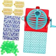 SUPVOX Hand Cranked Bingo Game Machine Interactive Tabletop Toy for Boys and Girls Portable Machine Bingo Balls Set Fun Party Accessory