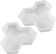 SEWOART 2pcs Interlocking Brick Mold for Patio and Garden Pathway Maple Leaf Shaped Concrete Stepping Stone Mold Pavement Brick Mold
