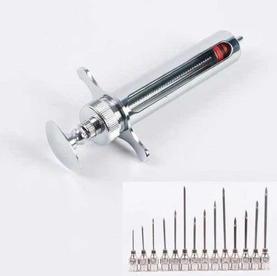 10ml - 50ml Stainless Steel Syringes Sampler Lab Glassware Injector Needles