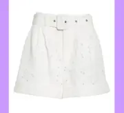 Ted Baker London Suzet Belted Eyelet Shorts 3 (fits like 8-10 US), WHITE