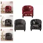 Polyester Tub Chair Covers Armchair Slipcovers Printed Washable Club Chair