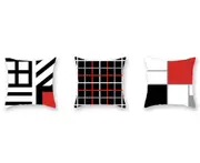 3Pcs Home Geometry Line Pillow Cover Living Room Office Sofa Cushion Cover - 1