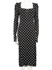Black & White Silk Polkadot Dress