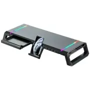 Hot sell 4USB PC Monitor Stand Keyboard Storage Space Bar Aluminum Laptop Monito